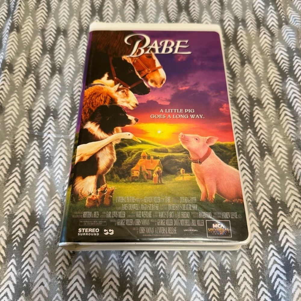 Babe VHS Tape with Colorful Cover